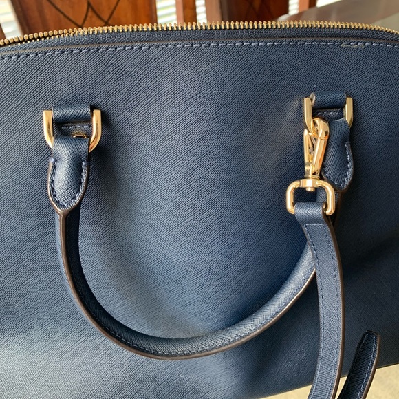 Michael Kors Dome Satchel Bag Emmy Saffiano Leather Medium Handbag - Picture 5 of 8